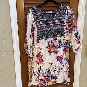 Umgee Multicolor Floral Boho Blouse